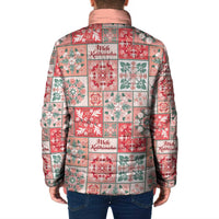 Mele Kalikimaka Hawaii Christmas Padded Jacket Ulaula Seamless Floral Motif LT9 - Polynesian Pride