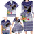 American Samoa Bald Eagle Family Matching Long Sleeve Bodycon Dress and Hawaiian Shirt Polynesian Tropical Flowers