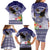 American Samoa Bald Eagle Family Matching Long Sleeve Bodycon Dress and Hawaiian Shirt Polynesian Tropical Flowers