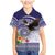 American Samoa Bald Eagle Family Matching Mermaid Dress and Hawaiian Shirt Polynesian Tropical Flowers