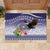 American Samoa Bald Eagle Rubber Doormat Polynesian Tropical Flowers