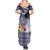 American Samoa Bald Eagle Summer Maxi Dress Polynesian Tropical Flowers