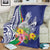 New Caledonia Kagu Bird Blanket Polynesian Tropical Flowers