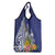 New Caledonia Kagu Bird Grocery Bag Polynesian Tropical Flowers