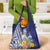 New Caledonia Kagu Bird Grocery Bag Polynesian Tropical Flowers