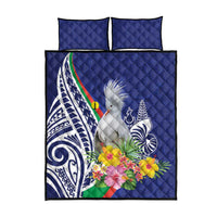 New Caledonia Kagu Bird Quilt Bed Set Polynesian Tropical Flowers LT9 - Polynesian Pride