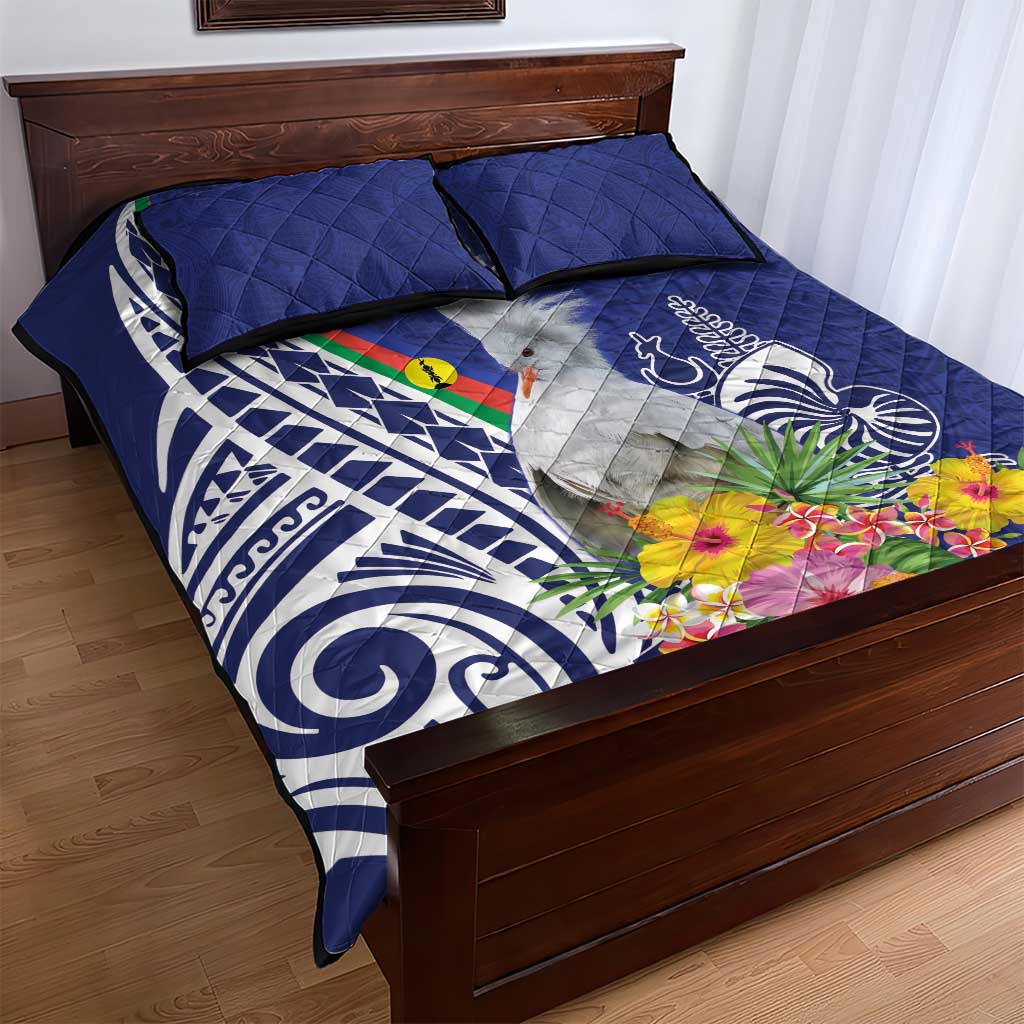 New Caledonia Kagu Bird Quilt Bed Set Polynesian Tropical Flowers LT9 - Polynesian Pride