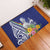 New Caledonia Kagu Bird Rubber Doormat Polynesian Tropical Flowers