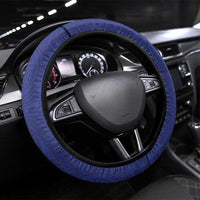 New Caledonia Kagu Bird Steering Wheel Cover Polynesian Tropical Flowers LT9 Universal Fit Blue - Polynesian Pride