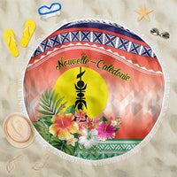 New Caledonia Nautilus Shell Beach Blanket Polynesian Tropical Flowers LT9 One Size 150cm Red - Polynesian Pride