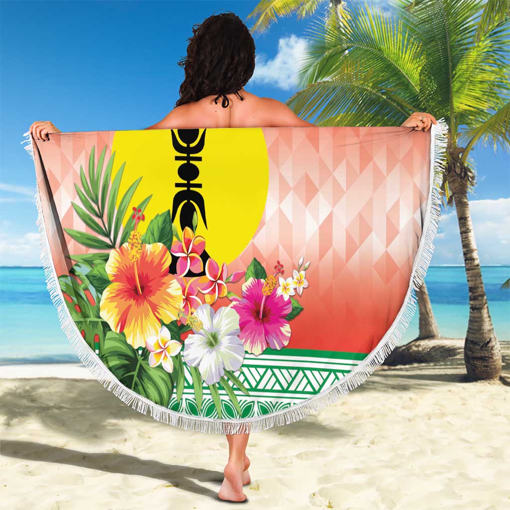 New Caledonia Nautilus Shell Beach Blanket Polynesian Tropical Flowers LT9 - Polynesian Pride