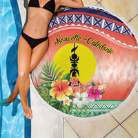 New Caledonia Nautilus Shell Beach Blanket Polynesian Tropical Flowers LT9 - Polynesian Pride
