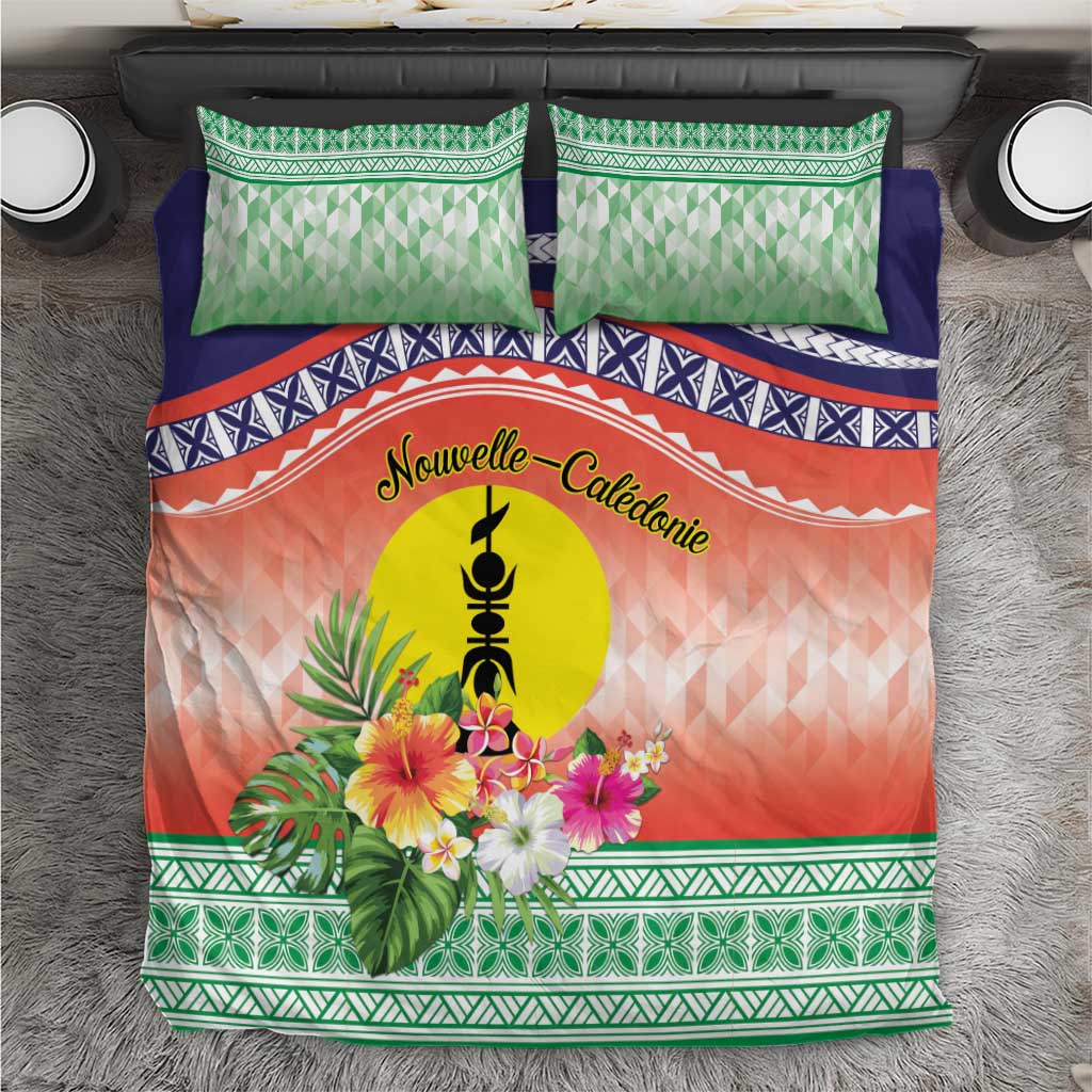 New Caledonia Nautilus Shell Bedding Set Polynesian Tropical Flowers LT9 Red - Polynesian Pride