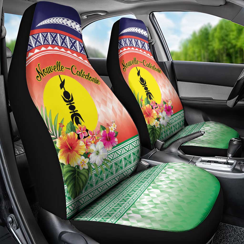 New Caledonia Nautilus Shell Car Seat Cover Polynesian Tropical Flowers LT9 - Polynesian Pride