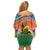 New Caledonia Nautilus Shell Family Matching Off Shoulder Short Dress and Hawaiian Shirt Polynesian Tropical Flowers