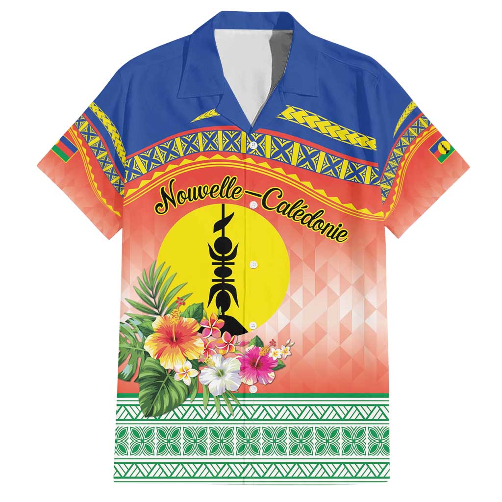 New Caledonia Nautilus Shell Hawaiian Shirt Polynesian Tropical Flowers LT9 Red - Polynesian Pride