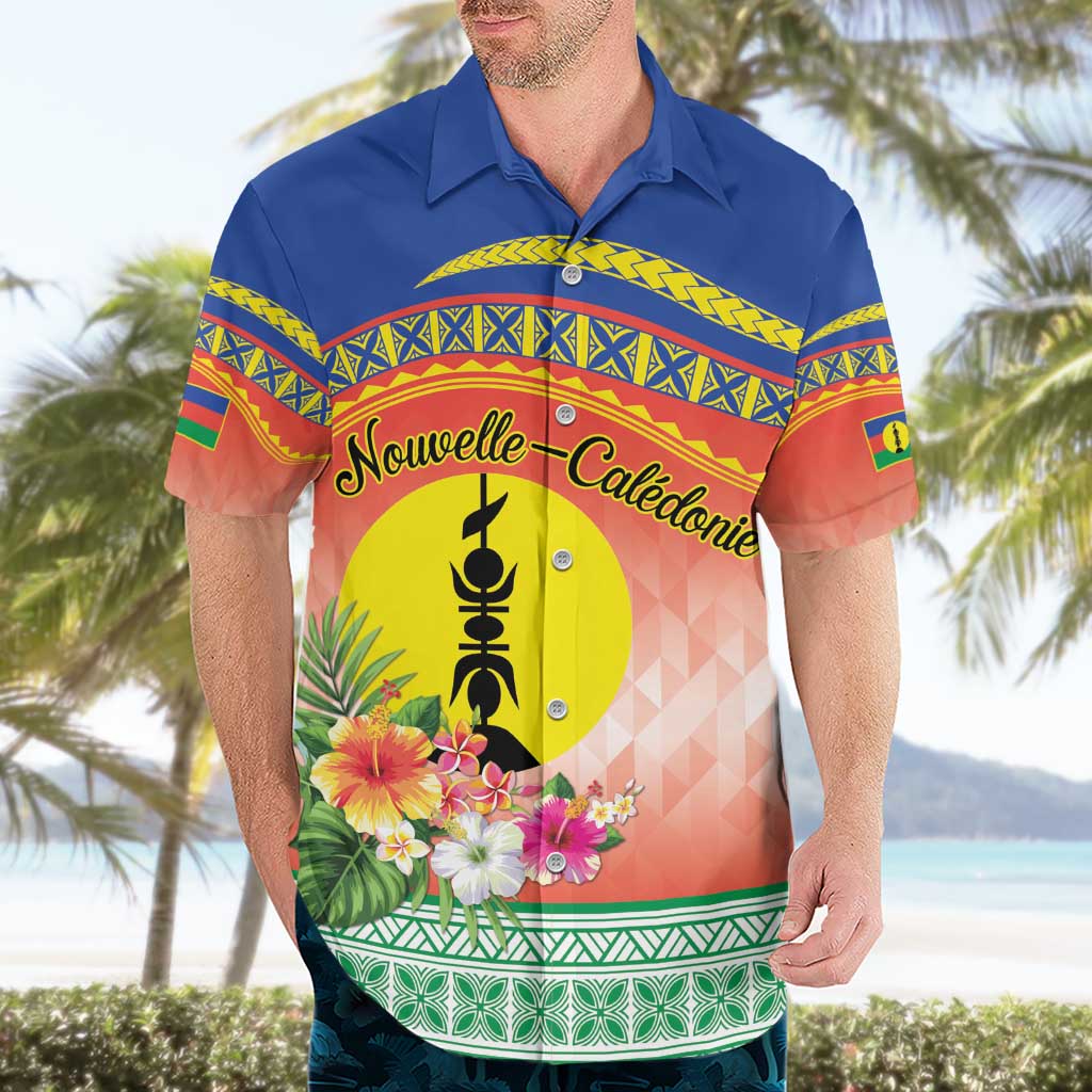 New Caledonia Nautilus Shell Hawaiian Shirt Polynesian Tropical Flowers LT9 - Polynesian Pride