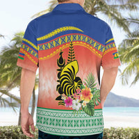 New Caledonia Nautilus Shell Hawaiian Shirt Polynesian Tropical Flowers LT9 - Polynesian Pride