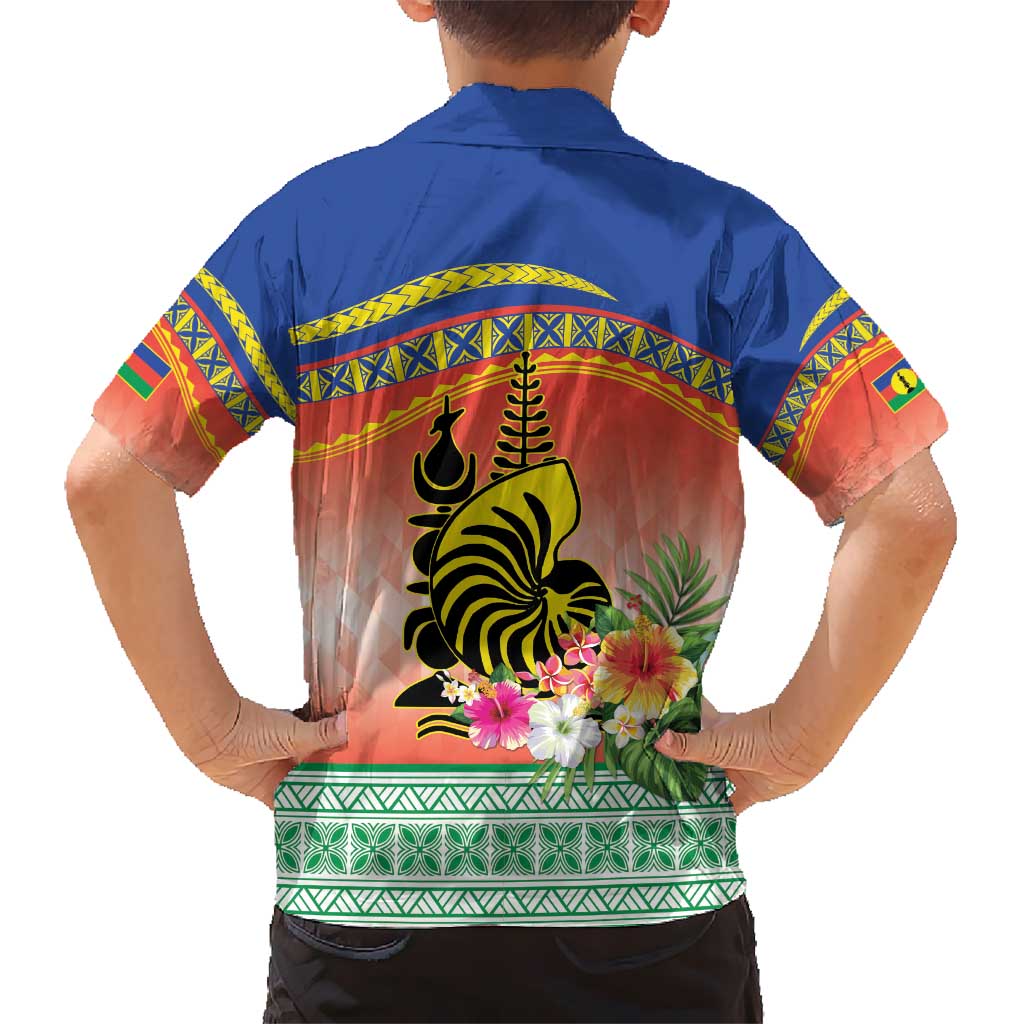 New Caledonia Nautilus Shell Hawaiian Shirt Polynesian Tropical Flowers LT9 - Polynesian Pride