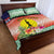 New Caledonia Nautilus Shell Quilt Bed Set Polynesian Tropical Flowers