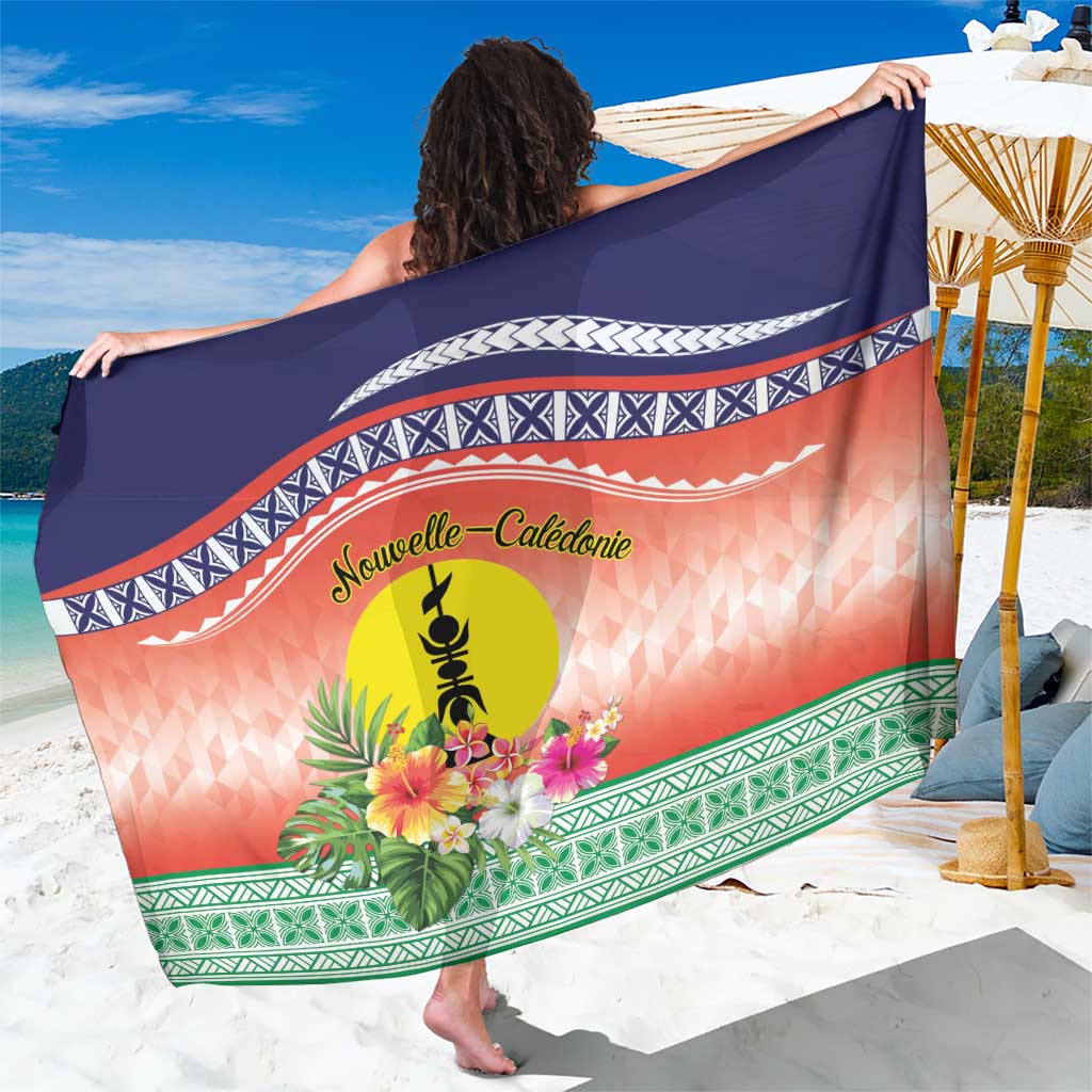 New Caledonia Nautilus Shell Sarong Polynesian Tropical Flowers LT9 One Size 44 x 66 inches Red - Polynesian Pride