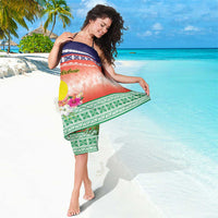 New Caledonia Nautilus Shell Sarong Polynesian Tropical Flowers LT9 - Polynesian Pride