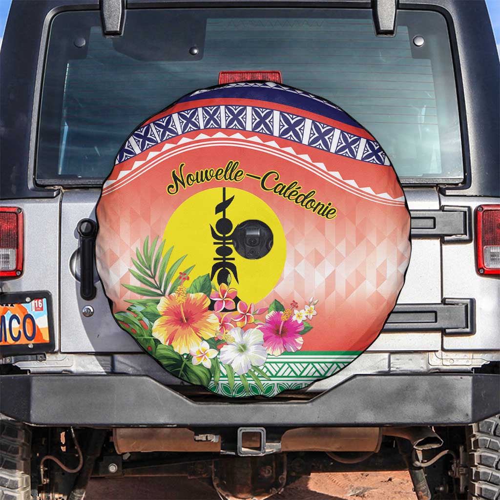 New Caledonia Nautilus Shell Spare Tire Cover Polynesian Tropical Flowers LT9 Red - Polynesian Pride