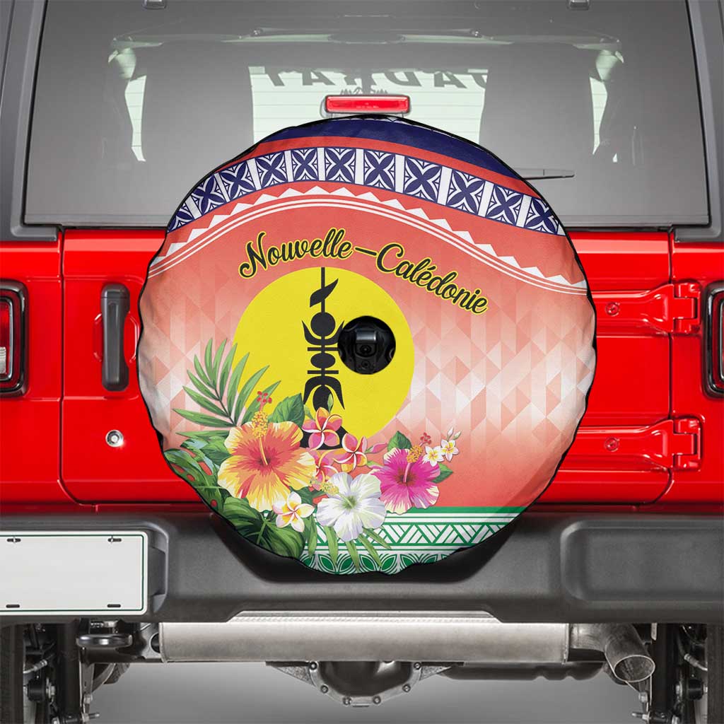New Caledonia Nautilus Shell Spare Tire Cover Polynesian Tropical Flowers LT9 - Polynesian Pride