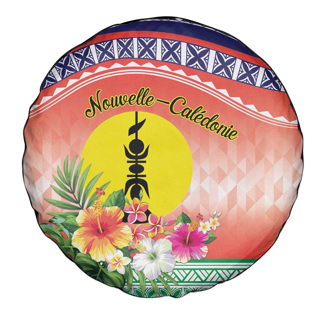 New Caledonia Nautilus Shell Spare Tire Cover Polynesian Tropical Flowers LT9 - Polynesian Pride