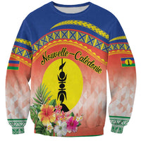 New Caledonia Nautilus Shell Sweatshirt Polynesian Tropical Flowers LT9 Unisex Red - Polynesian Pride