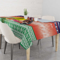 New Caledonia Nautilus Shell Tablecloth Polynesian Tropical Flowers LT9 - Polynesian Pride