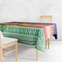 New Caledonia Nautilus Shell Tablecloth Polynesian Tropical Flowers LT9 - Polynesian Pride