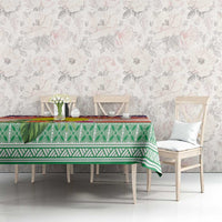 New Caledonia Nautilus Shell Tablecloth Polynesian Tropical Flowers LT9 - Polynesian Pride
