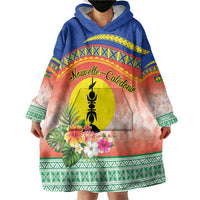 New Caledonia Nautilus Shell Wearable Blanket Hoodie Polynesian Tropical Flowers LT9 - Polynesian Pride
