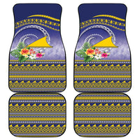 Tokelau Tuluma Car Mats Polynesian Tropical Flowers LT9 - Polynesian Pride