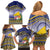 Tokelau Tuluma Family Matching Off Shoulder Short Dress and Hawaiian Shirt Polynesian Tropical Flowers