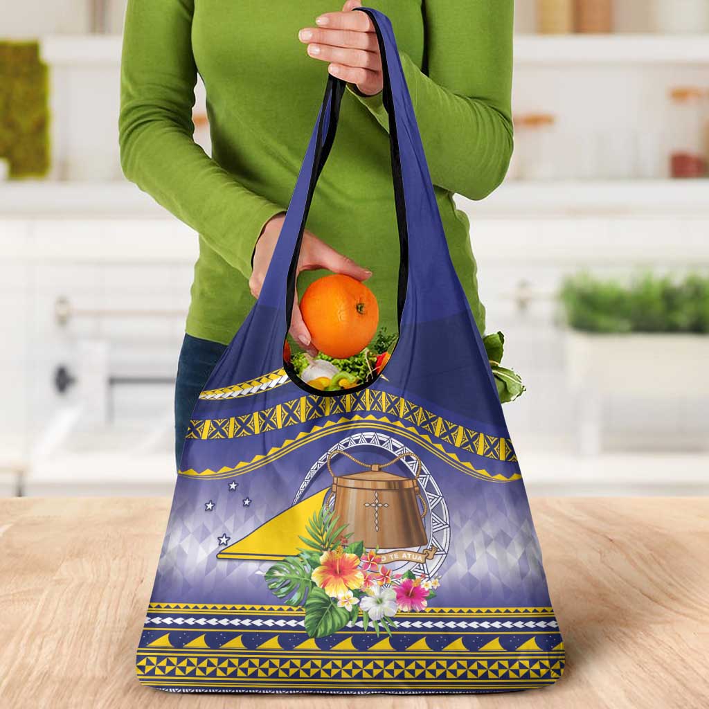 Tokelau Tuluma Grocery Bag Polynesian Tropical Flowers LT9 - Polynesian Pride