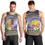 Tokelau Tuluma Men Tank Top Polynesian Tropical Flowers