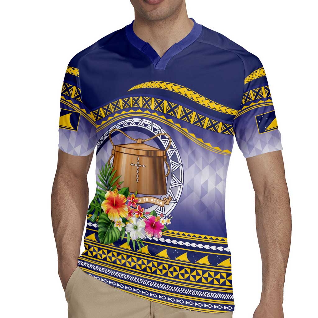 Tokelau Tuluma Rugby Jersey Polynesian Tropical Flowers LT9 - Polynesian Pride