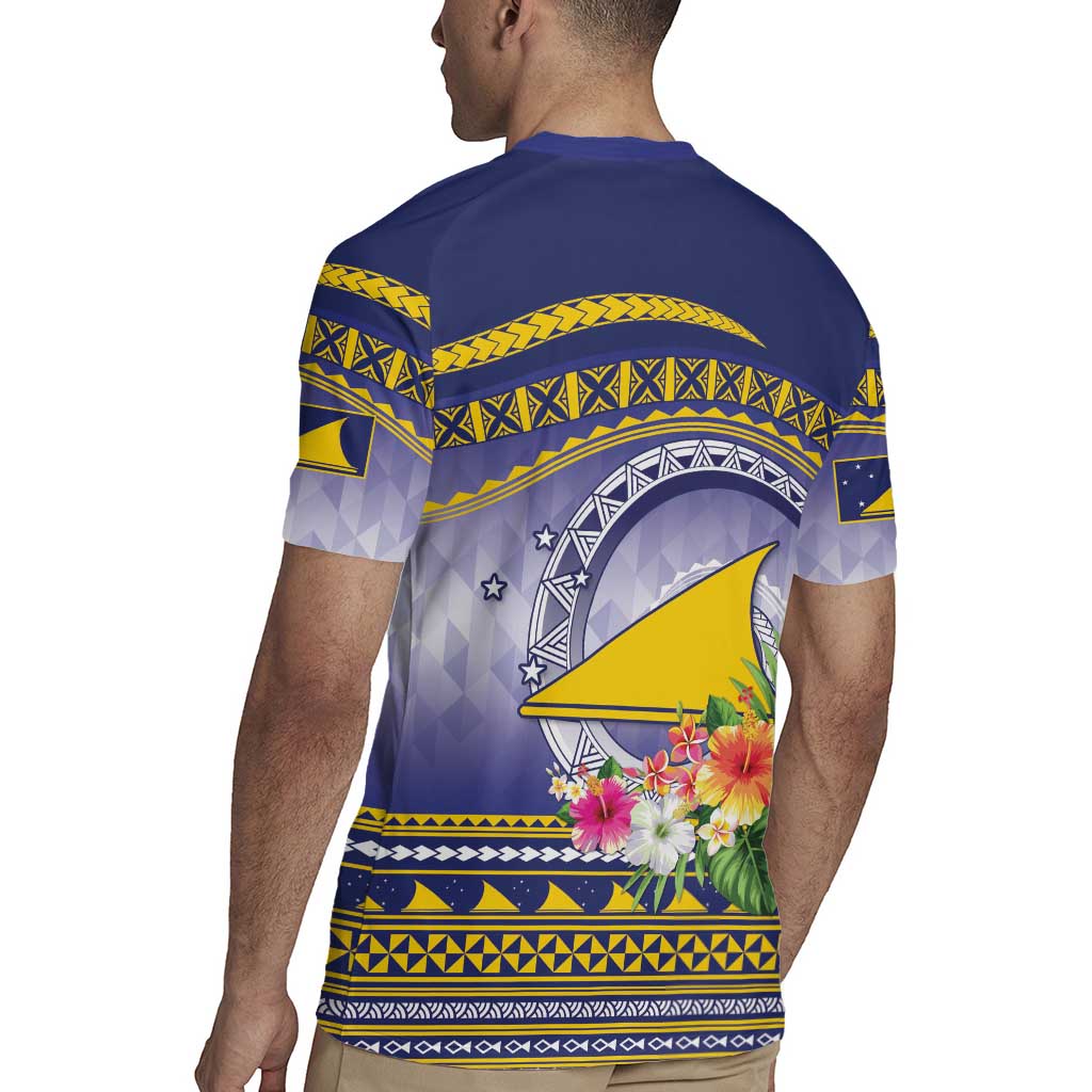 Tokelau Tuluma Rugby Jersey Polynesian Tropical Flowers LT9 - Polynesian Pride
