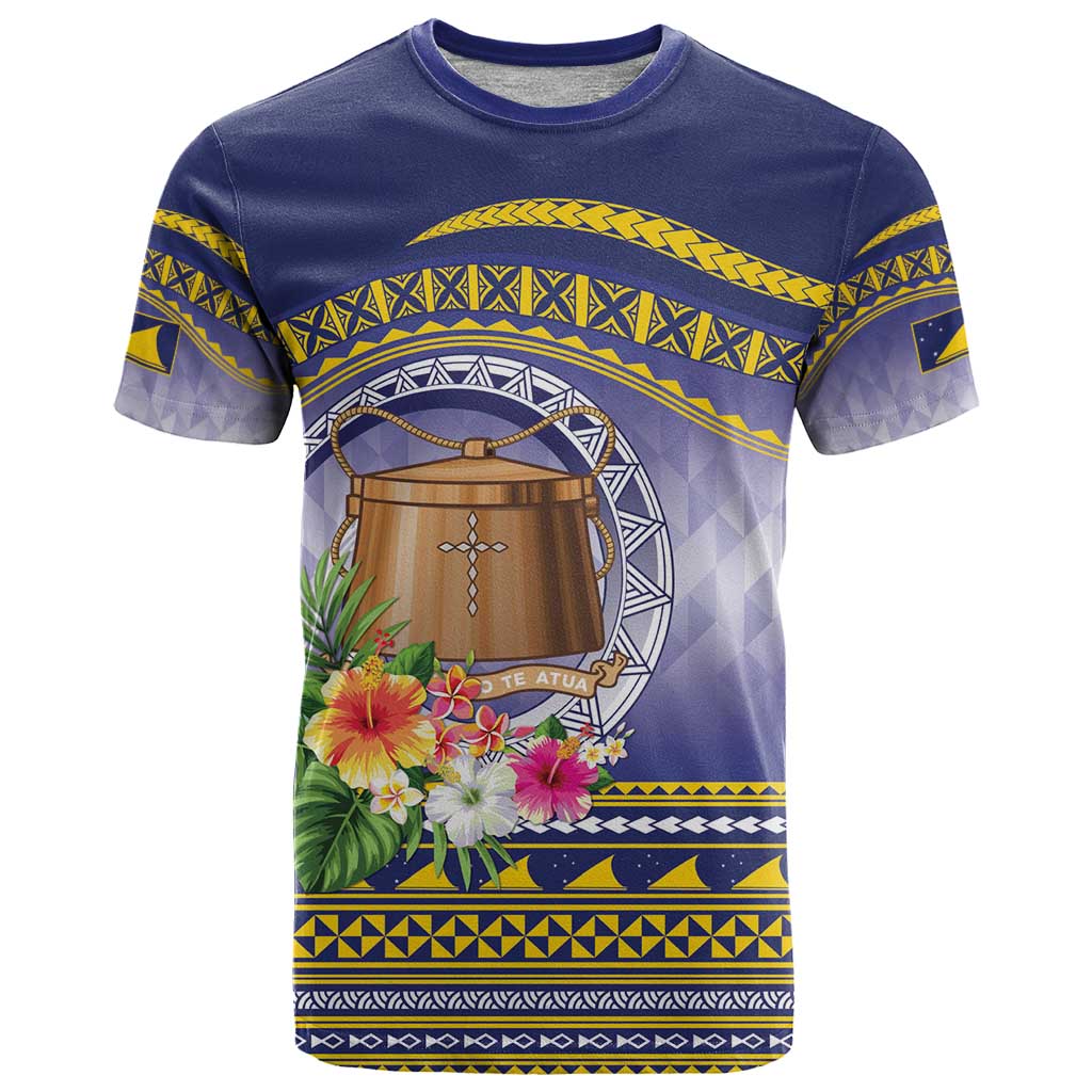 Tokelau Tuluma T Shirt Polynesian Tropical Flowers