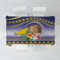 Tokelau Tuluma Tablecloth Polynesian Tropical Flowers LT9 Blue - Polynesian Pride