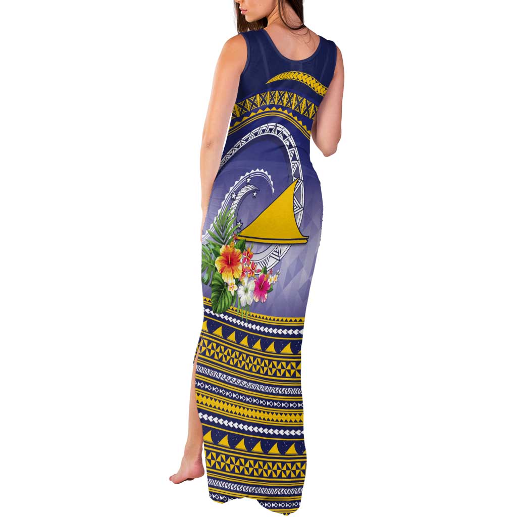 Tokelau Tuluma Tank Maxi Dress Polynesian Tropical Flowers LT9 - Polynesian Pride