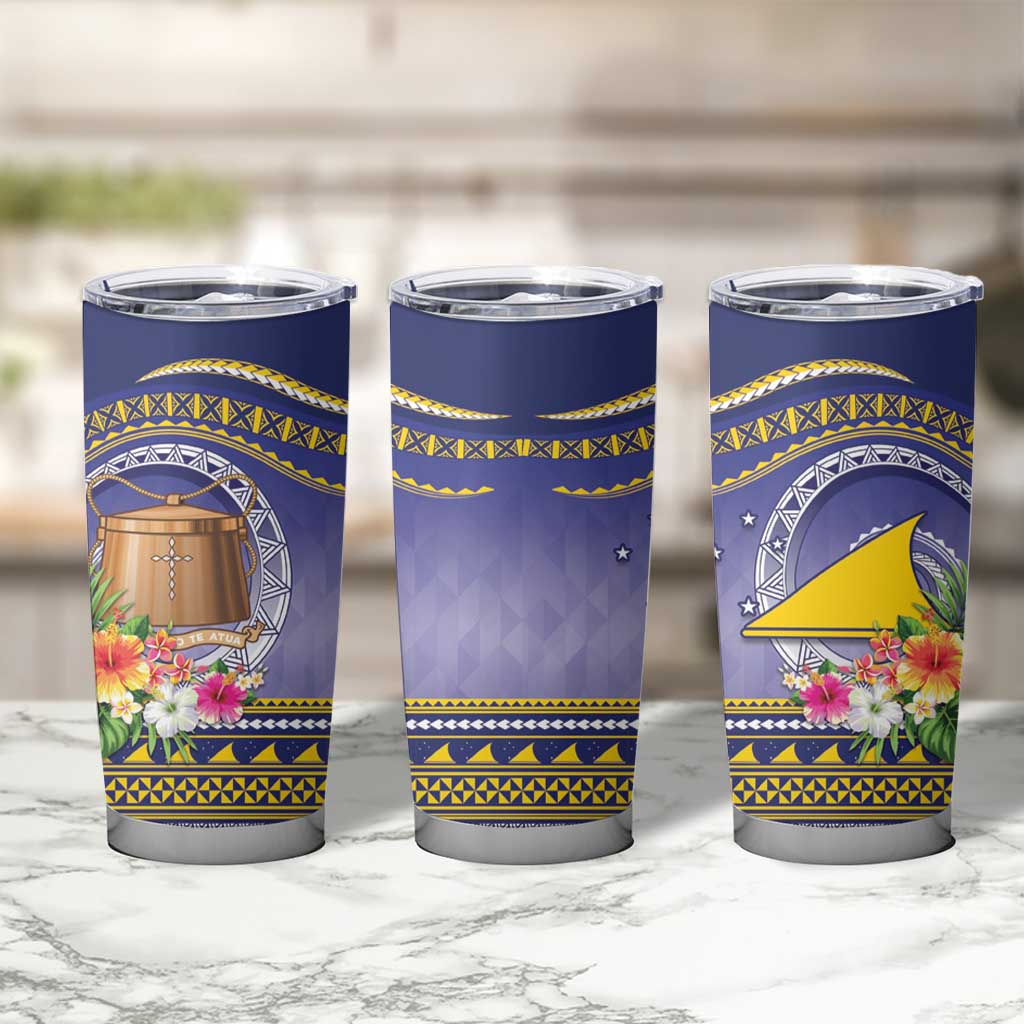 Tokelau Tuluma Tumbler Cup Polynesian Tropical Flowers LT9 - Polynesian Pride