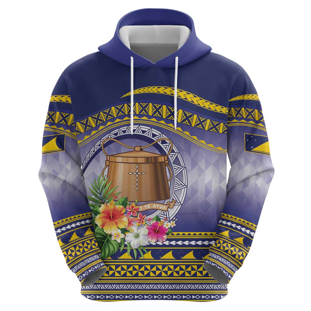 Tokelau Tuluma Zip Hoodie Polynesian Tropical Flowers LT9 - Polynesian Pride