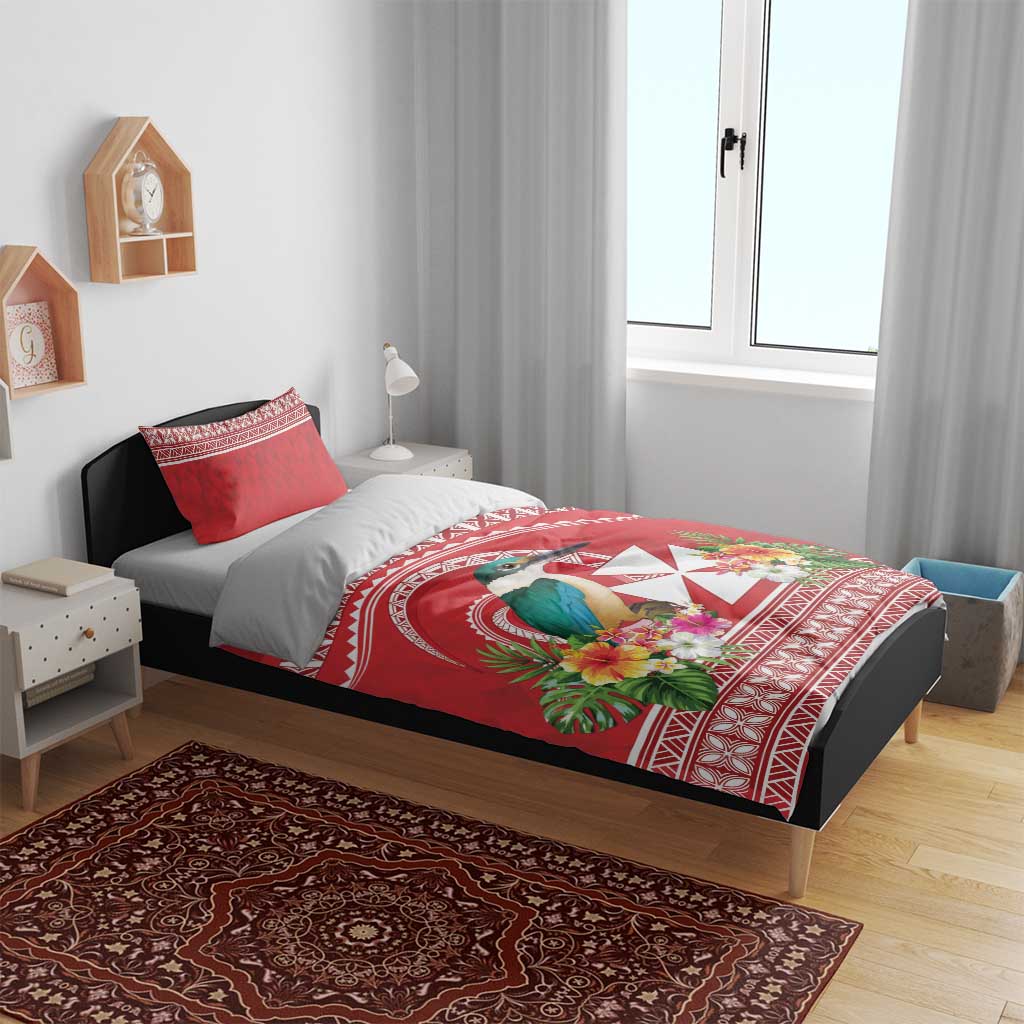 Wallis et Futuna Kingfisher Bedding Set Polynesian Tropical Flowers LT9 - Polynesian Pride