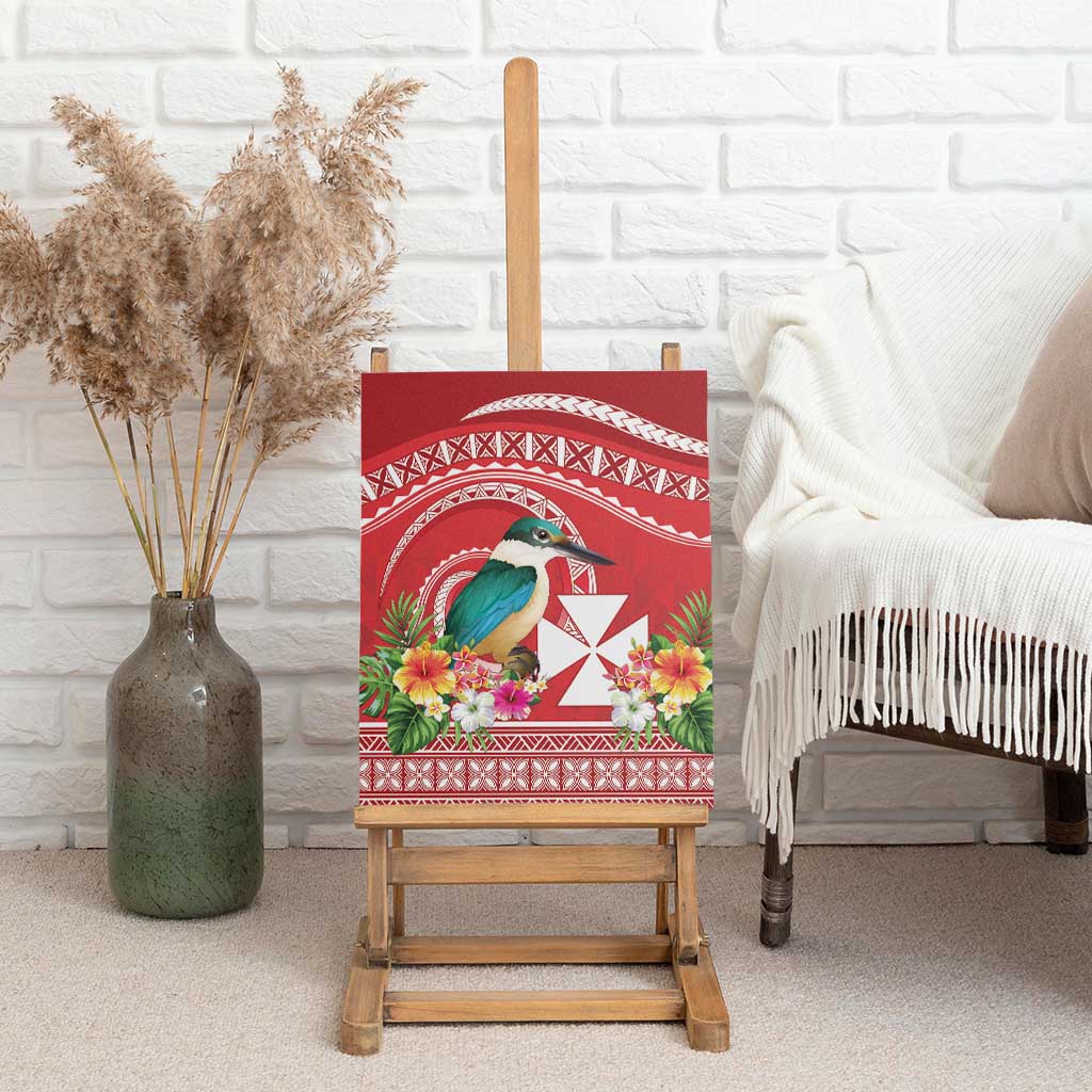 Wallis et Futuna Kingfisher Canvas Wall Art Polynesian Tropical Flowers LT9 - Polynesian Pride