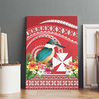 Wallis et Futuna Kingfisher Canvas Wall Art Polynesian Tropical Flowers LT9 - Polynesian Pride