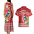 Wallis et Futuna Kingfisher Couples Matching Tank Maxi Dress and Hawaiian Shirt Polynesian Tropical Flowers