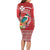 Wallis et Futuna Kingfisher Family Matching Long Sleeve Bodycon Dress and Hawaiian Shirt Polynesian Tropical Flowers